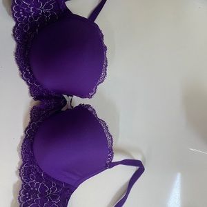 Dream Angels, lined demi bra. Purple. Great lace detail